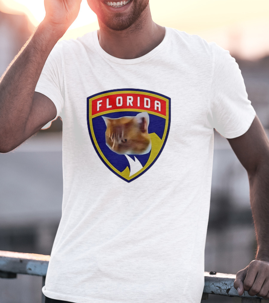Florida Cat Face Panthers Emblem T-Shirt