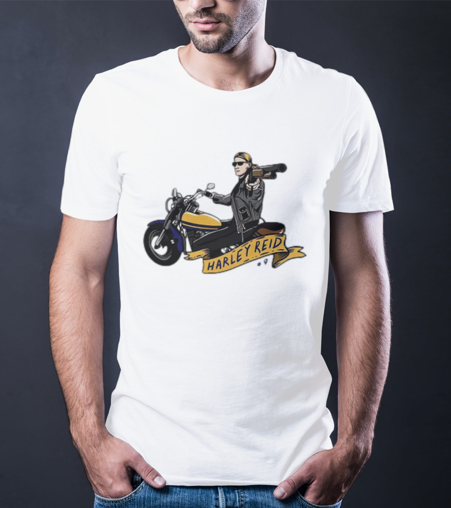 Harley Reid AFL West Coast Eagles Motorcycle Cartoon T-Shirt