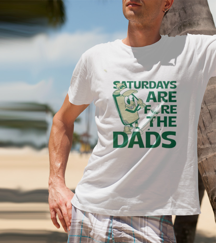 Saturdays Are Fore The Dads Golf Cartoon Golfer T-Shirt
