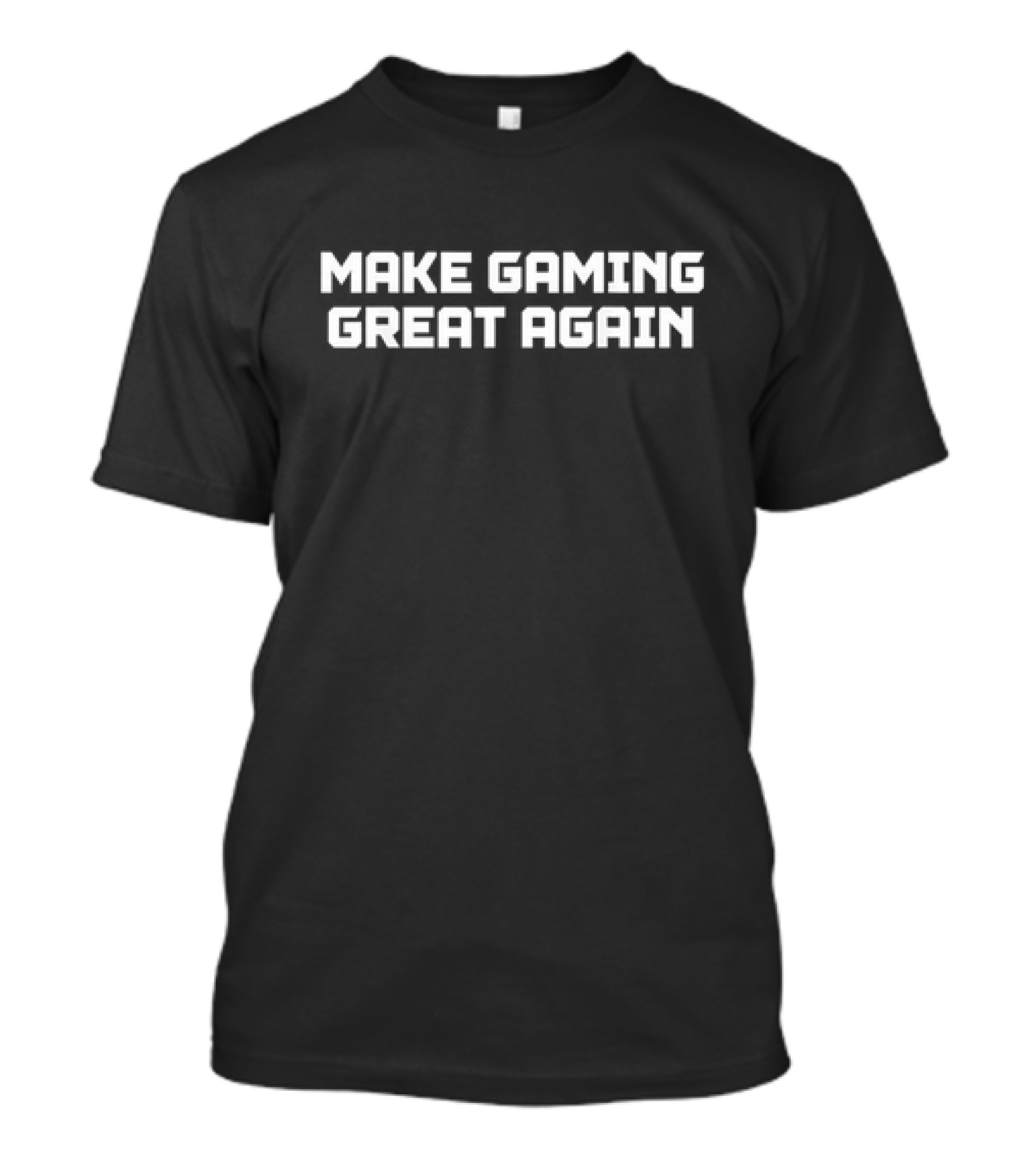 Make Gaming Great Again Retro Gamer Slogan Pixel Font T-Shirt