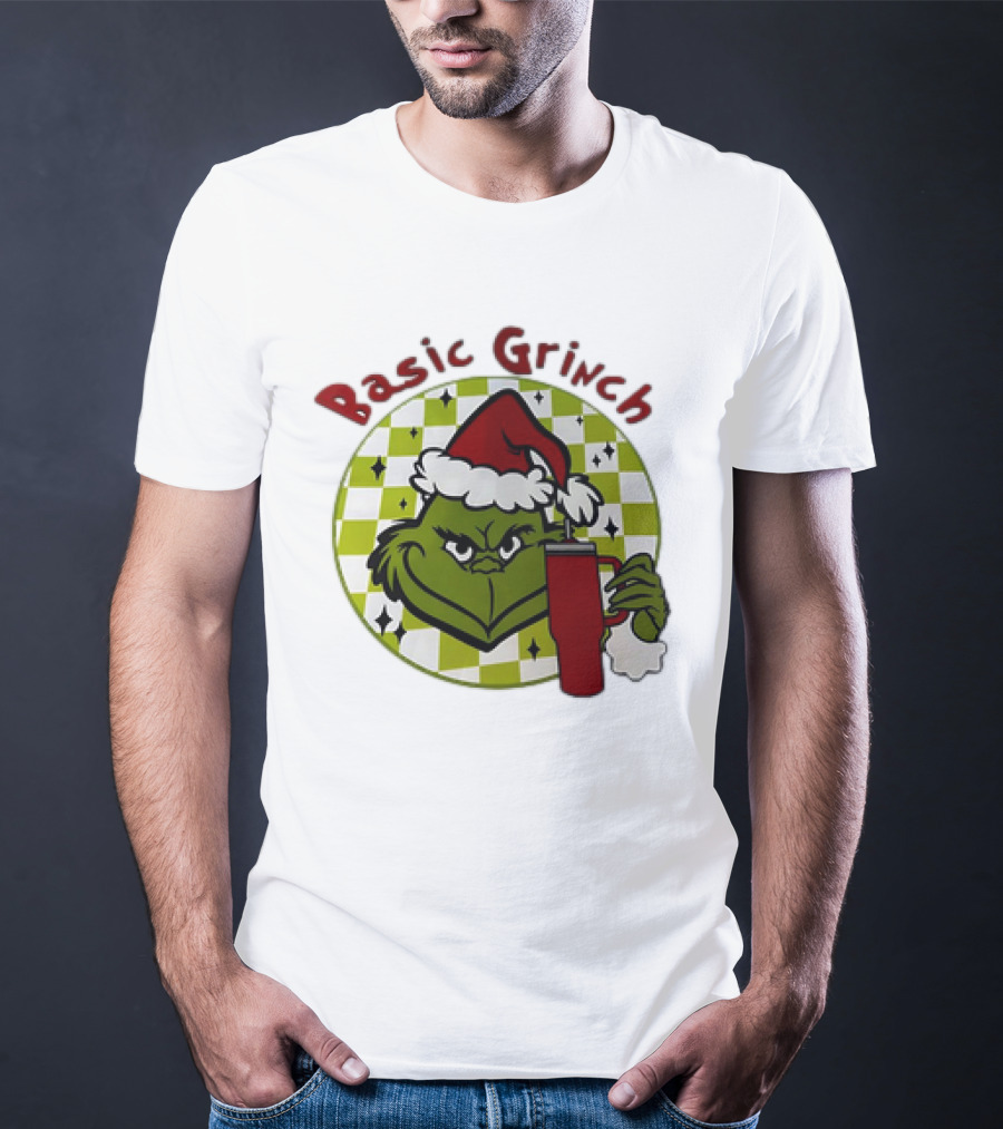 Basic Grinch Christmas Santa Hat Holiday Mug T-Shirt