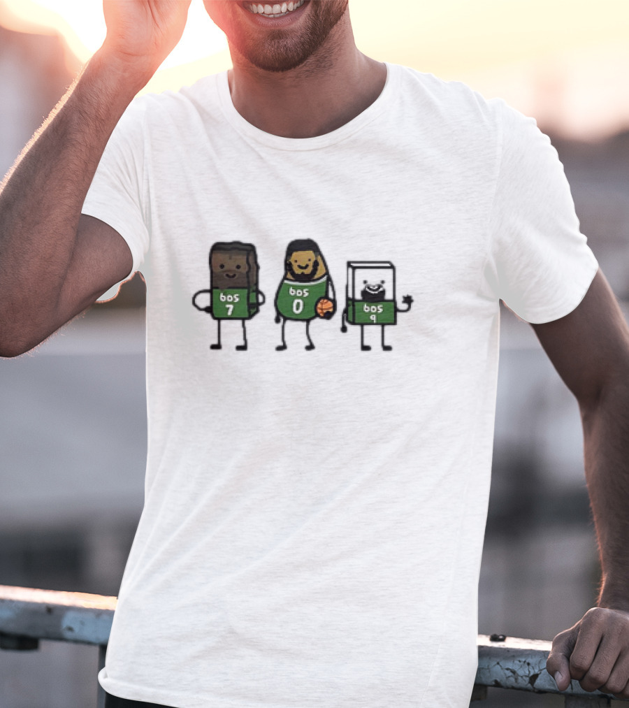 Jaylen Brown Jayson Tatum Derrick White Boston Celtics Brownie Potatum White Chocolate Characters T-Shirt
