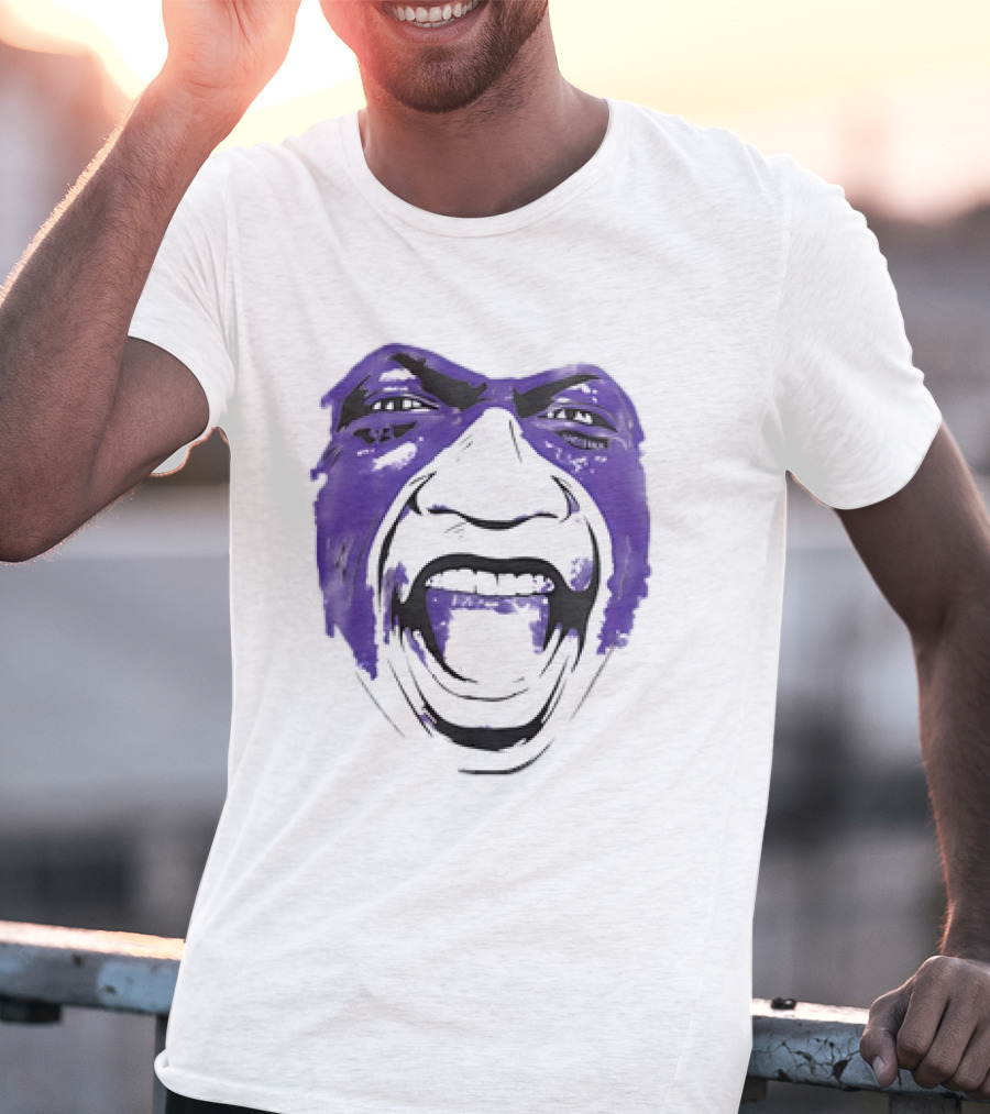 John Randle Minnesota Vikings Face Paint Scream T-Shirt