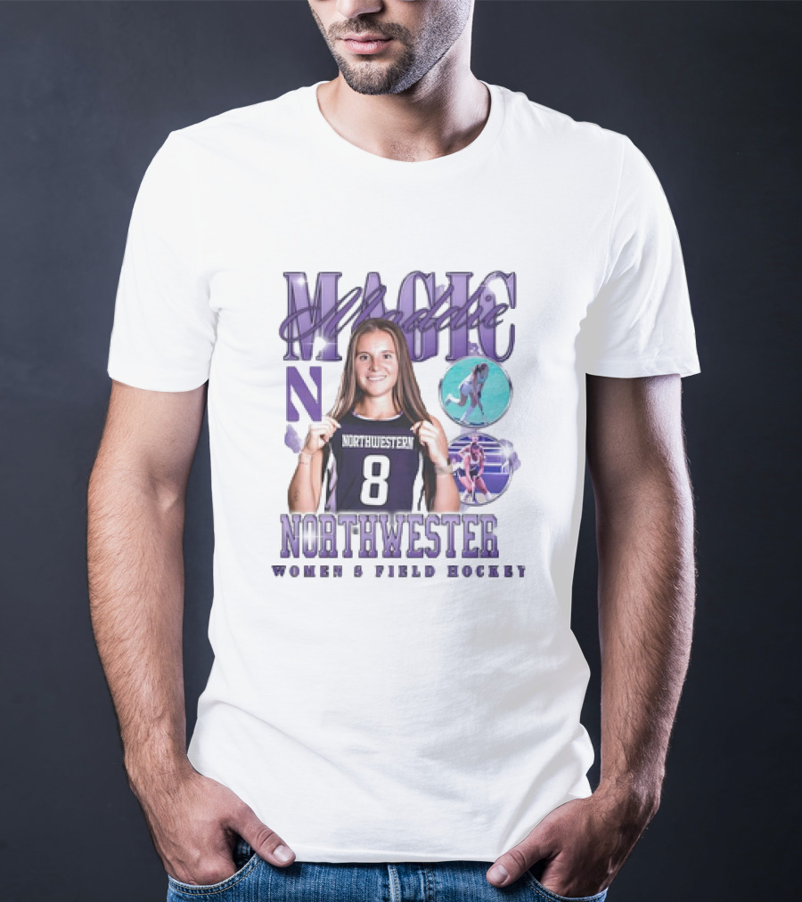 Maddie Magic Northwestern Women’s Field Hockey 8 90s T-Shirt
