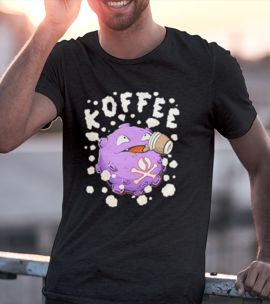 Koffing Drinking Koffee With Coffee Mug T-Shirt