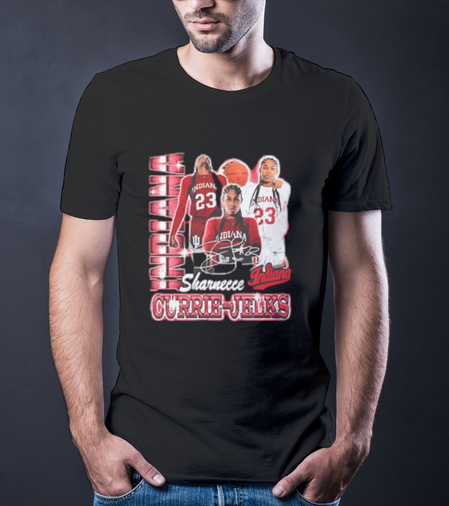 Sharnecce Currie-Jelks Indiana Hoosiers Basketball 23 Red Jersey 90s T-Shirt