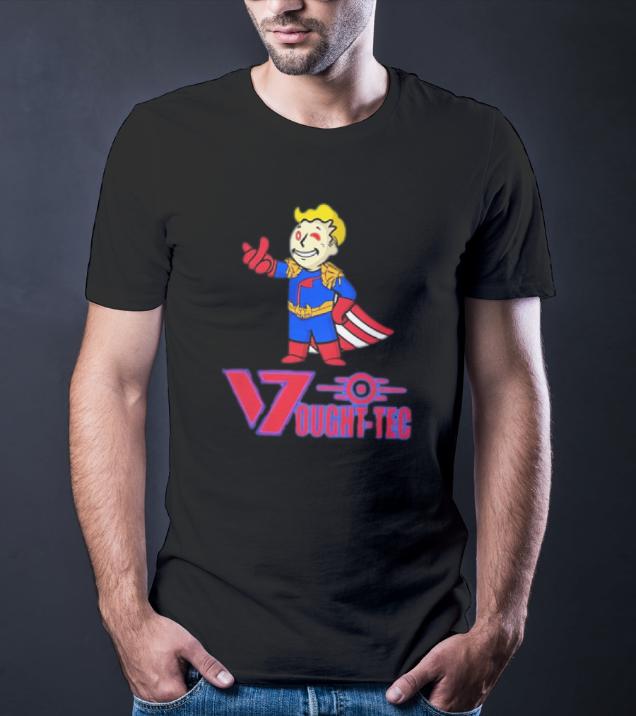 Vought Tec Homelander Vault Boy Crossover Image T-Shirt