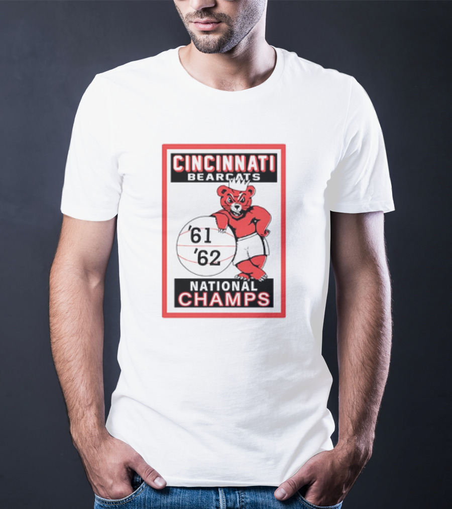 Cincinnati Bearcats 1961 1962 Basketball National Champs Retro T-Shirt