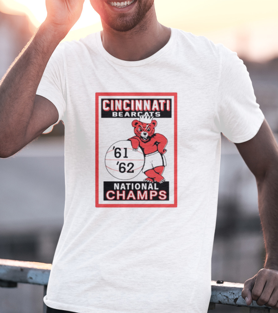 Cincinnati Bearcats 1961 1962 Basketball National Champs Retro T-Shirt