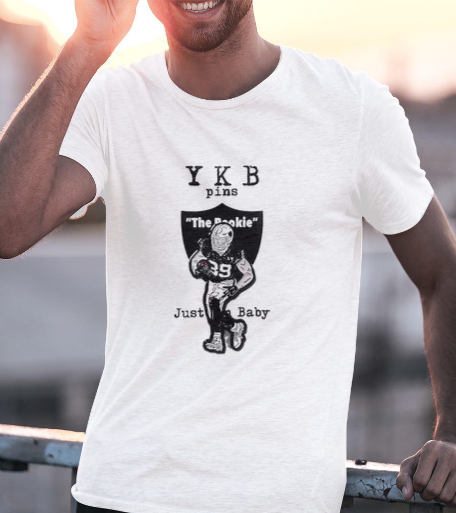 YKB Pins The Rookie Just Baby Las Vegas Raiders T-Shirt
