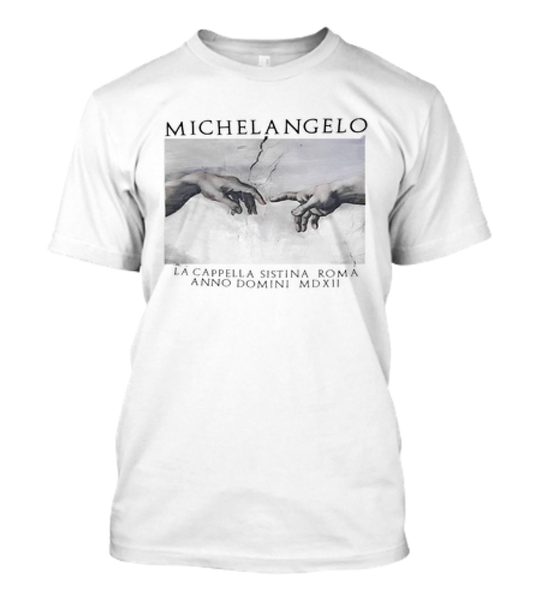 Michelangelo La Cappella Sistina Roma Anno Domini MDXII Creation Of Adam T-Shirt