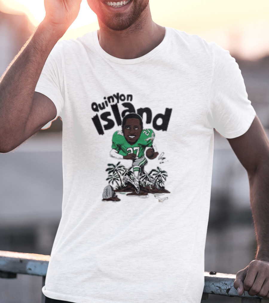 Quinyon Island Philadelphia Eagles Caricature T-Shirt