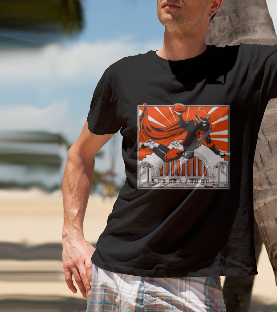Cincinnati Bengals Superhero Joe Burrow Union Terminal Fan T-Shirt