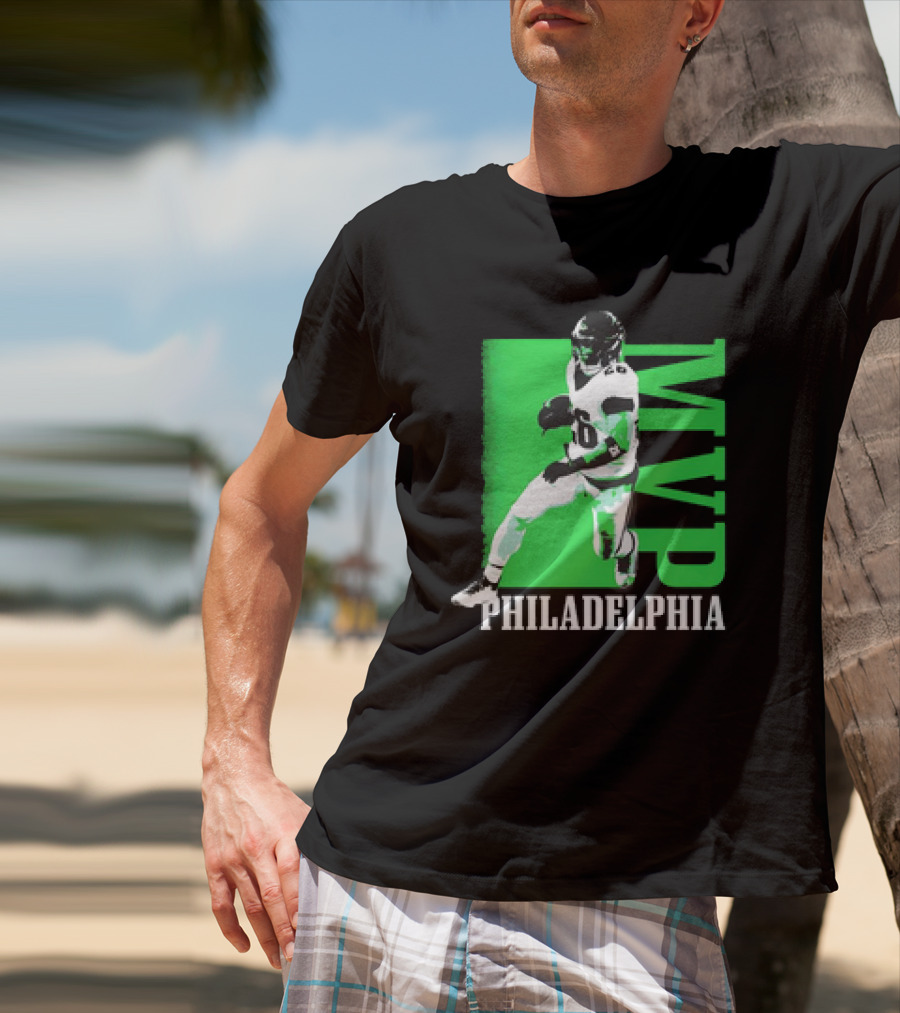Philadelphia MVP Football Player Green Highlight T-Shirt