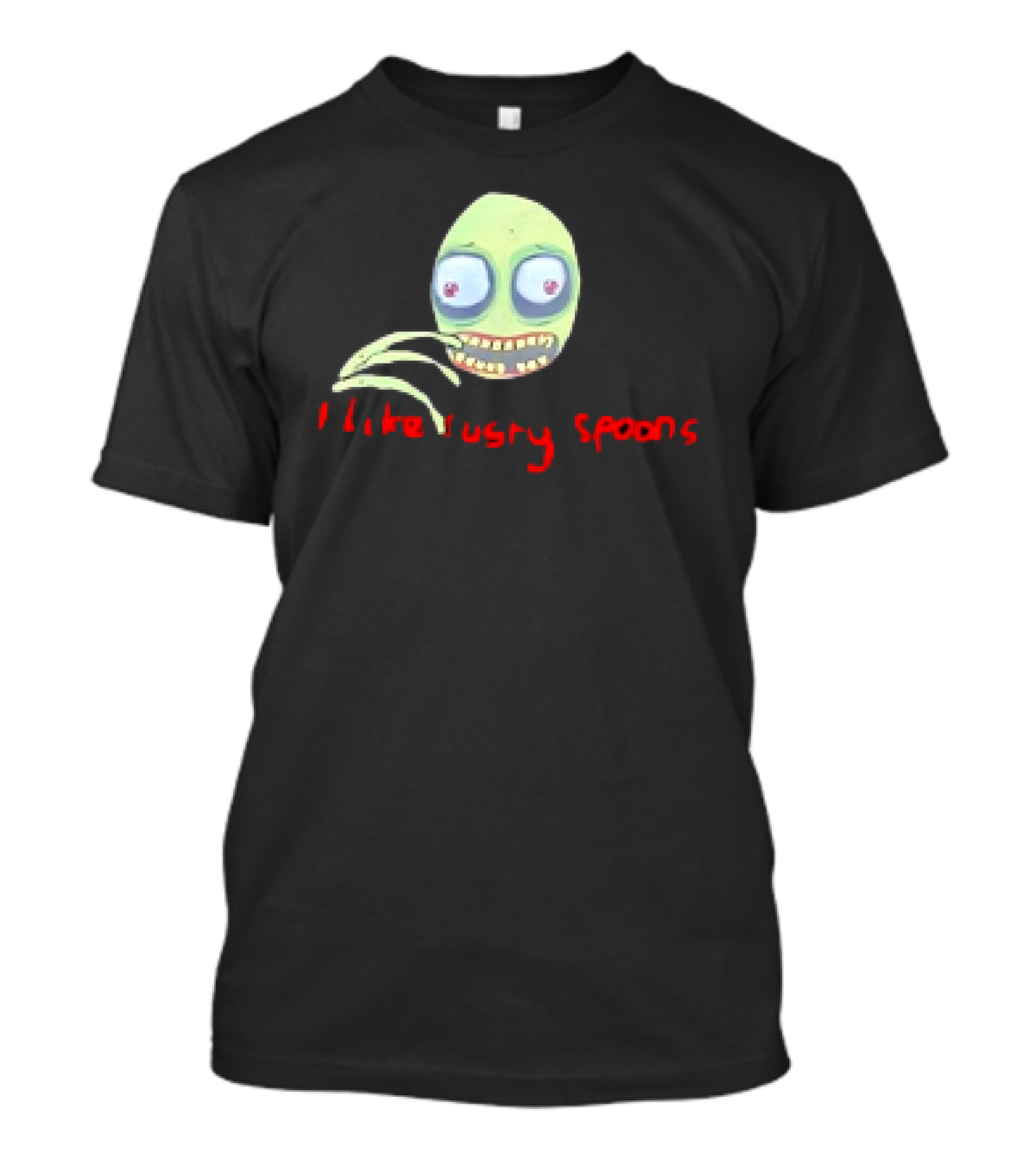 Salad Fingers I Like Rusty Spoons Green Character Face T-Shirt