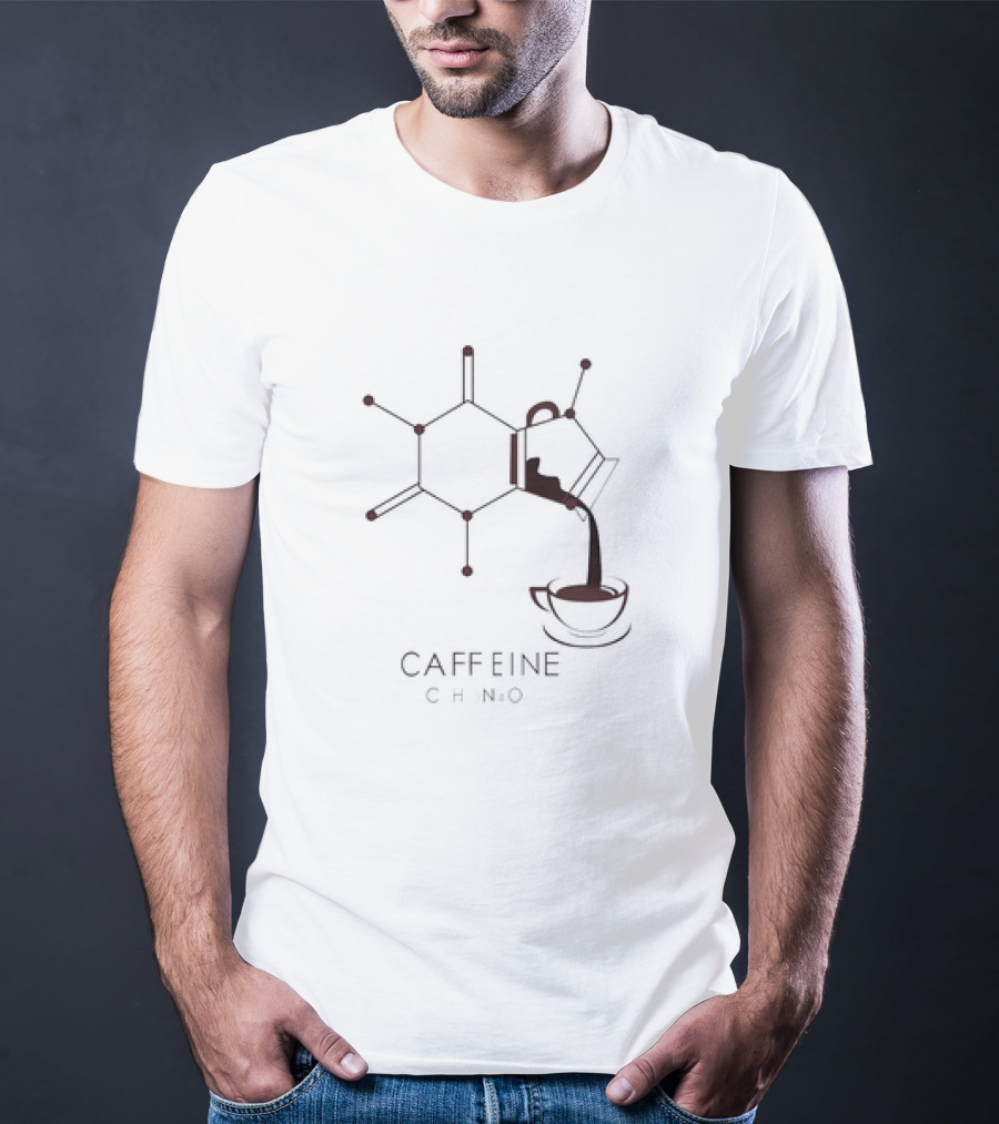 Caffeine Molecule Coffee Pour CHN2O T-Shirt