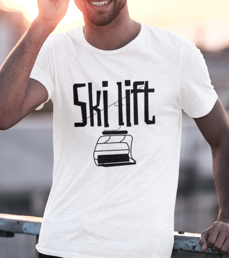 Ski Lift Chair Sketch T-Shirt