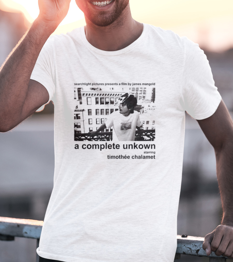 Searchlight Pictures Presents A Film By James Mangold A Complete Unknown Starring Timothée Chalamet T-Shirt
