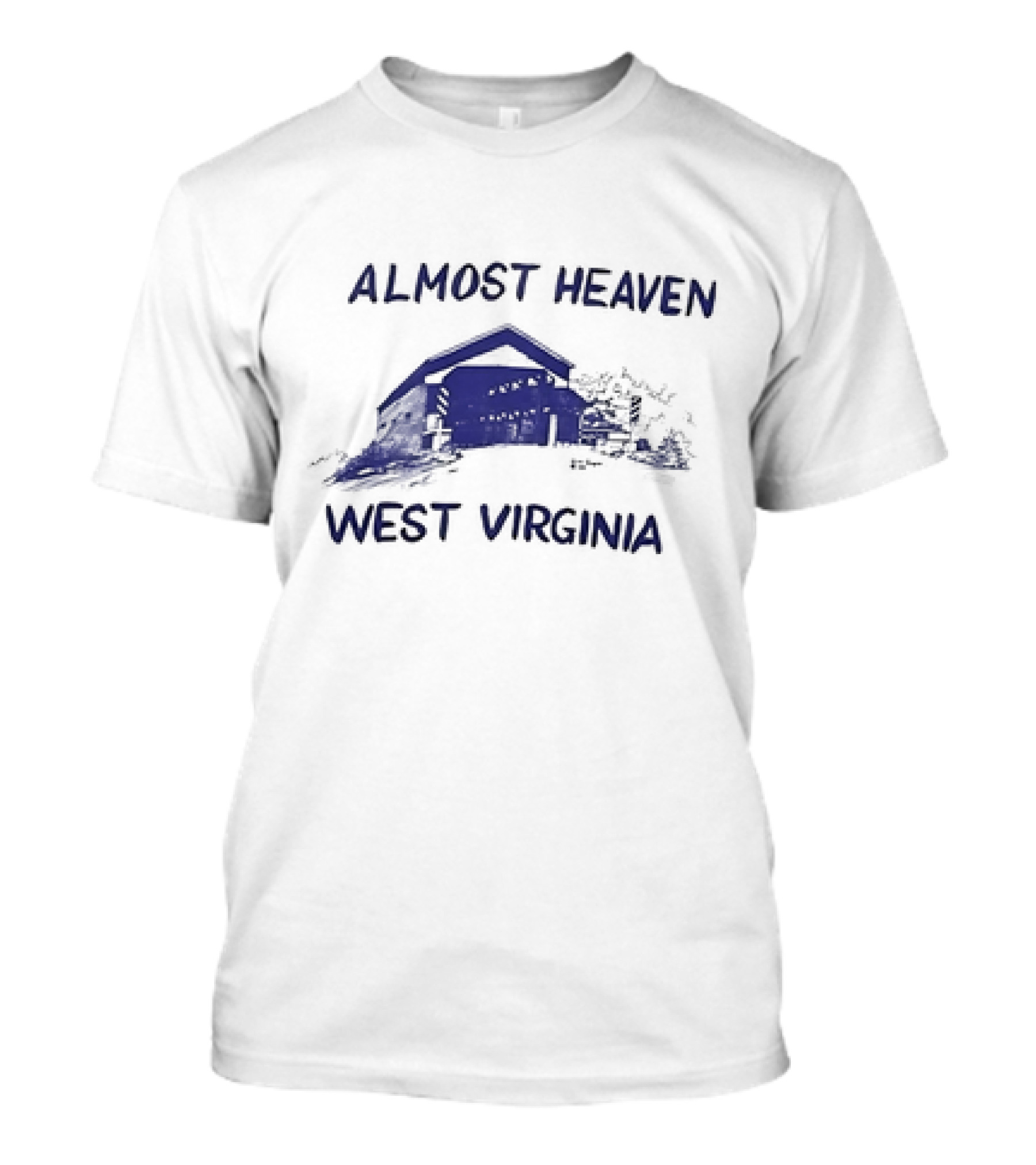 Almost Heaven West Virginia Covered Bridge Scenic T-Shirt