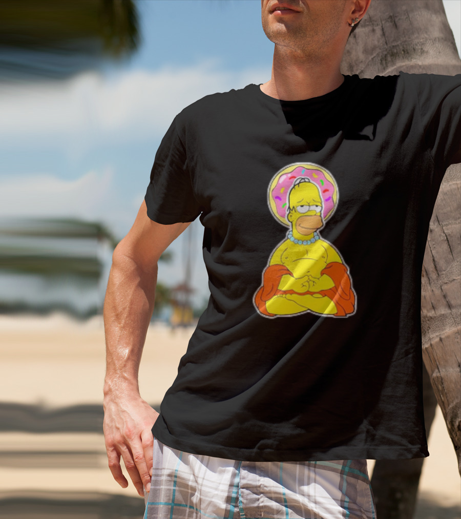 Homer Simpson Doughnut Enlightenment Buddha T-Shirt