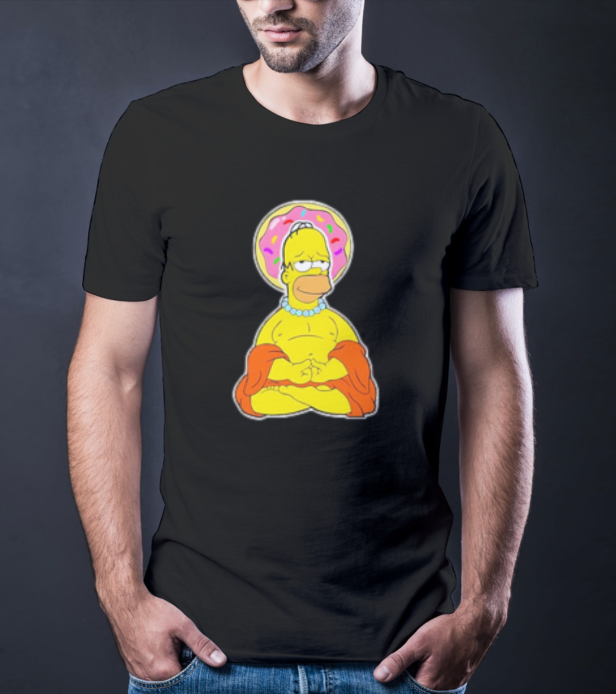 Homer Simpson Doughnut Enlightenment Buddha T-Shirt