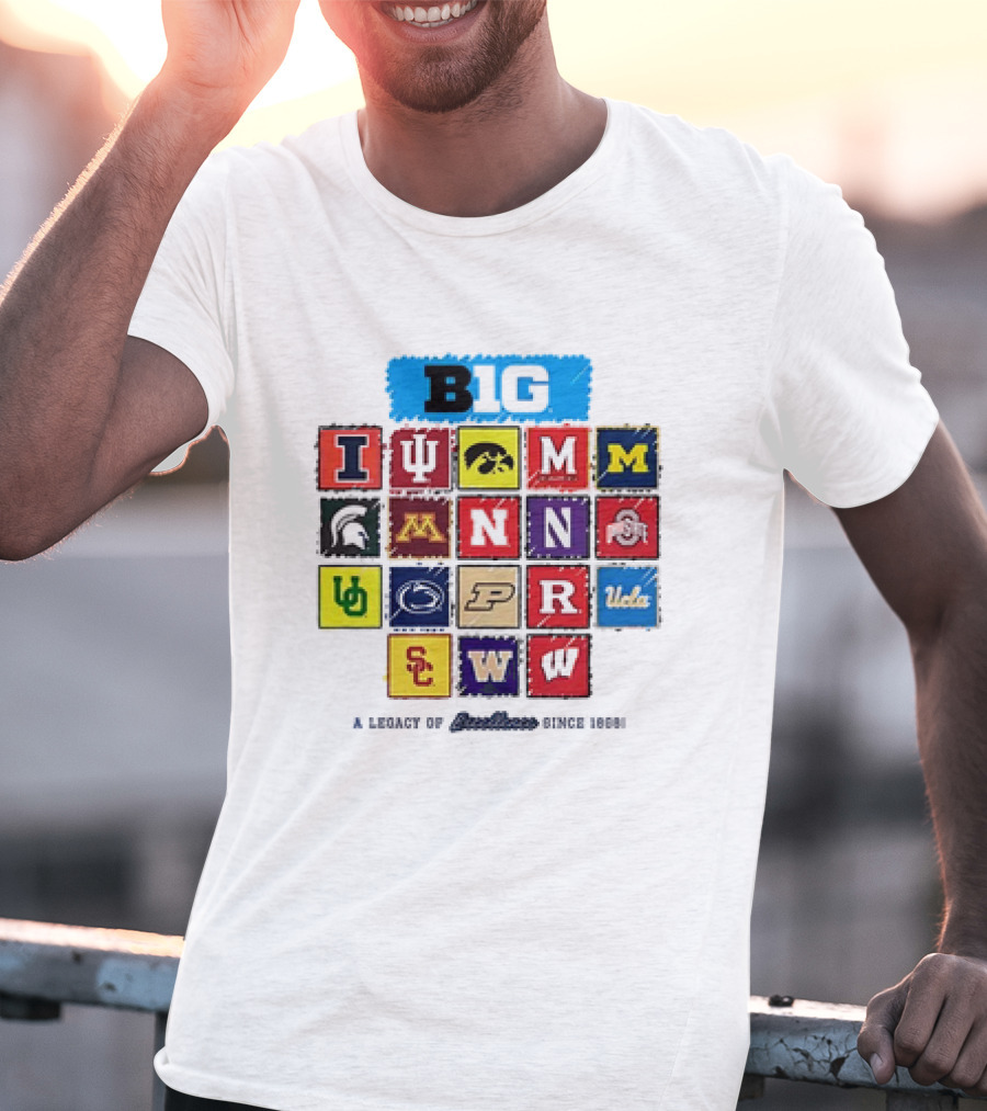 Big Ten Conference Logos Legacy Excellence Since 1888 T-Shirt