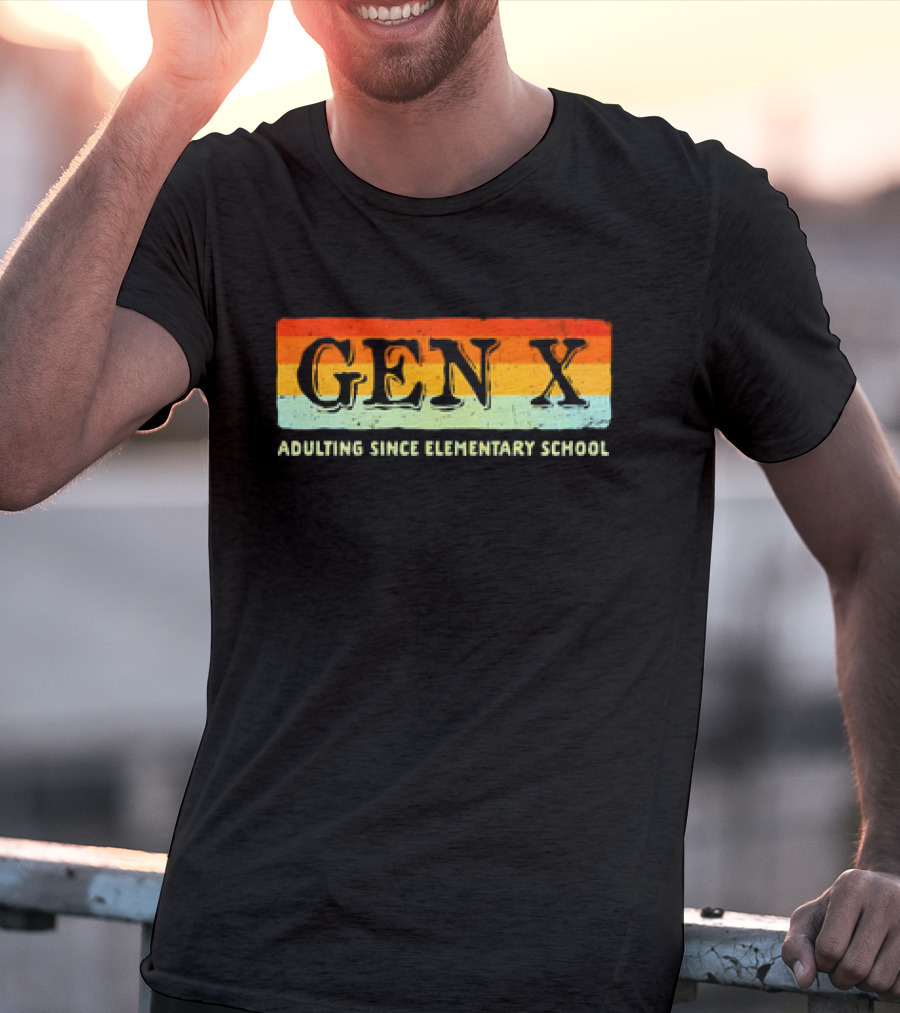 GEN X Adulting Since Elementary School Vintage T-Shirt