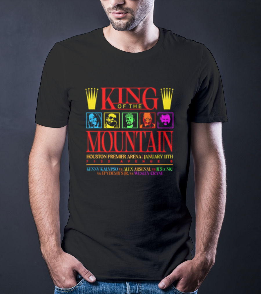 WrestleRave King Of The Mountain Houston Premier Arena January 11th T-Shirt