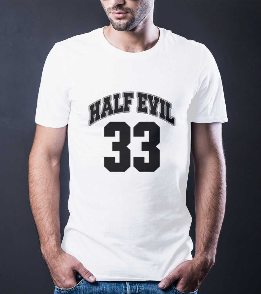 HALF EVIL 33 Vintage Varsity T-Shirt