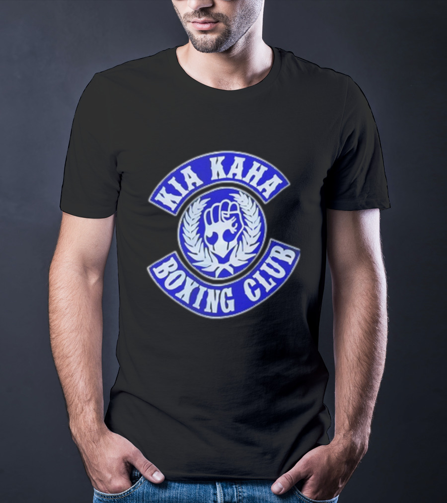 Kia Kaha Boxing Club Fist Logo With Laurel Wreath T-Shirt
