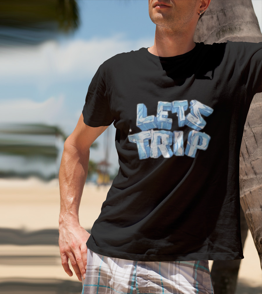 Let's Trip Ice Block Lettering T-Shirt