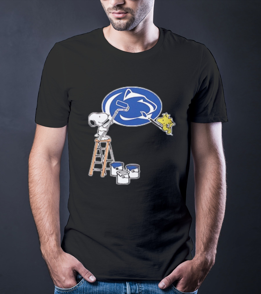Snoopy And Woodstock Painting Penn State Nittany Lions T-Shirt