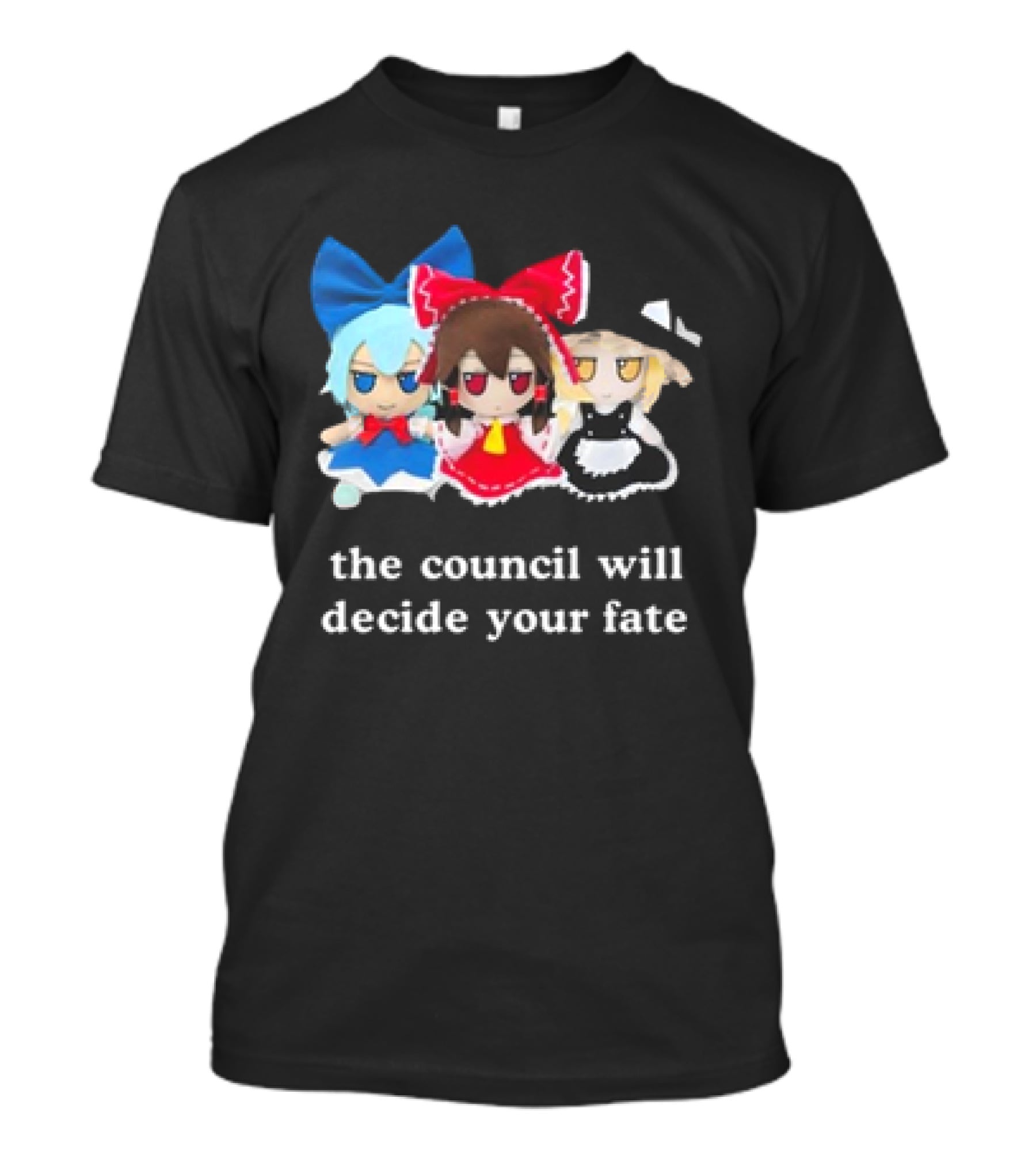 The Council Will Decide Your Fate Touhou Cirno Marisa Reimu Dolls T-Shirt