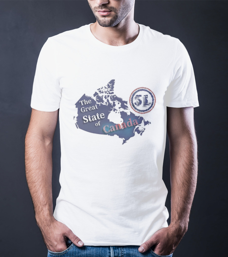 The Great State Of Canada 51st State Map T-Shirt