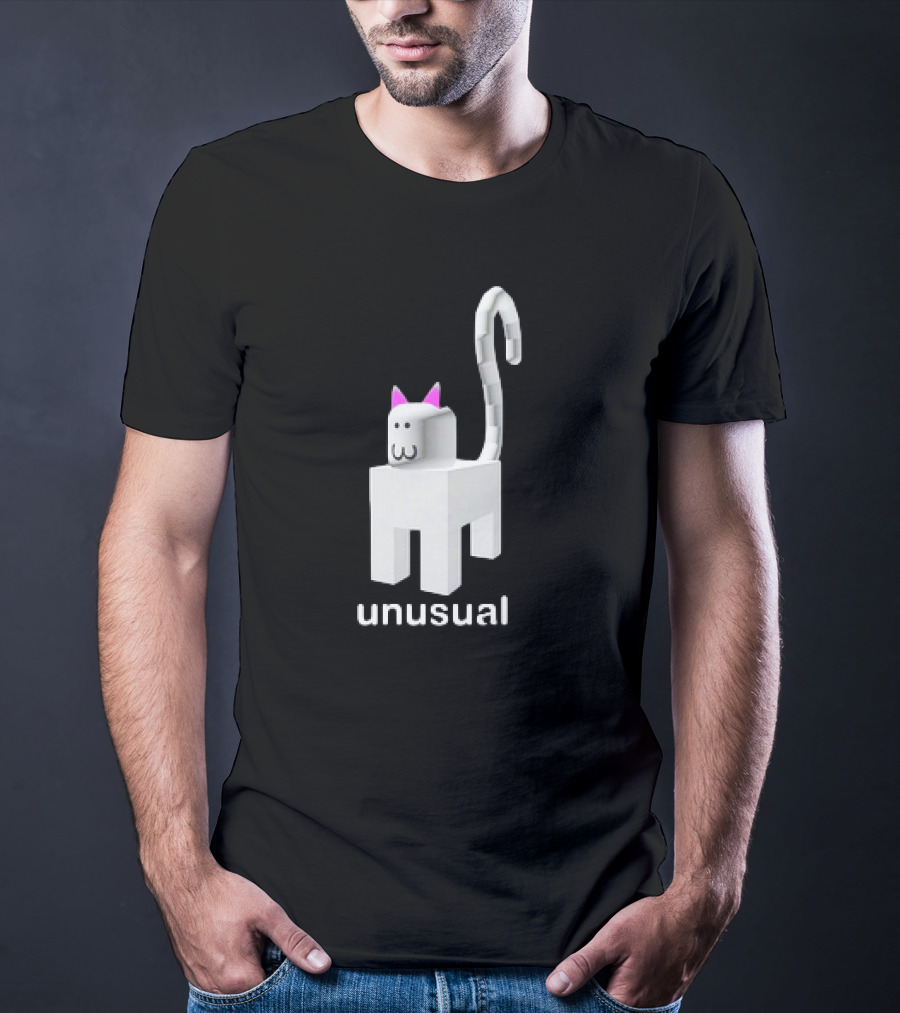 Unusual Meow V2 Blocky Cat T-Shirt