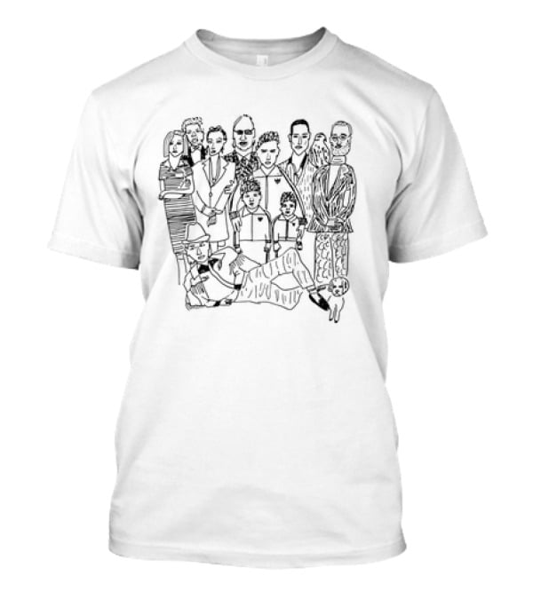 Royal Tenenbaums Family Portrait Sketch T-Shirt