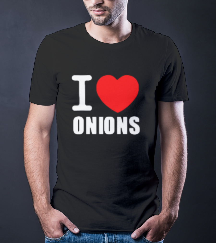 I Heart Onions Retro Love T-Shirt