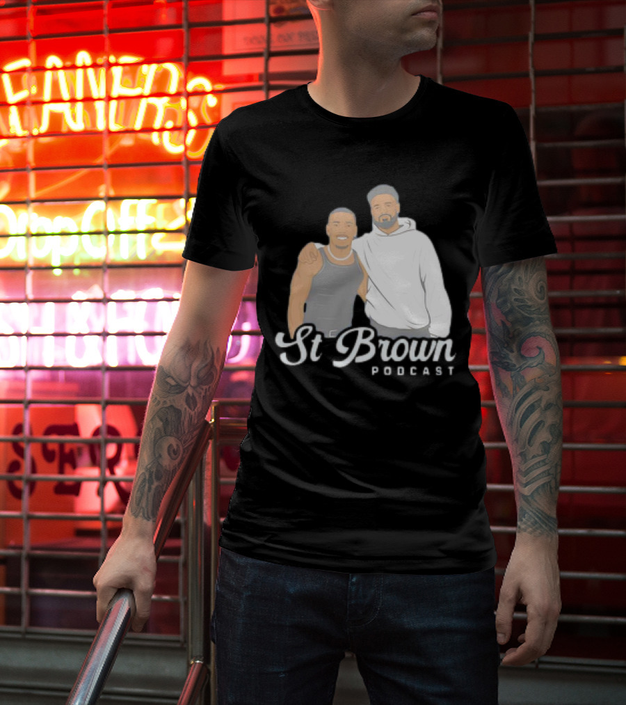 St Brown Podcast Cartoon T-Shirt