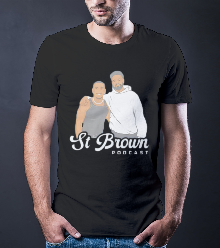 St Brown Podcast Cartoon T-Shirt