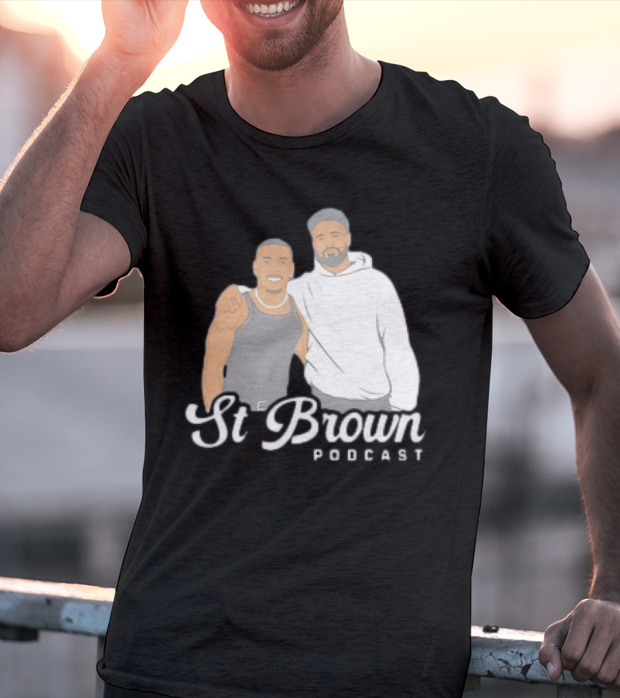 St Brown Podcast Cartoon T-Shirt