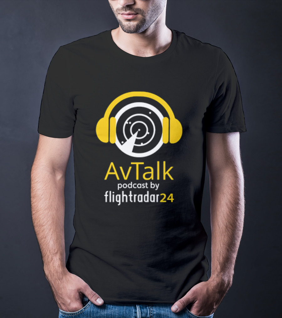 AvTalk Podcast By Flightradar24 With Steve Giordano Radar Headphones T-Shirt
