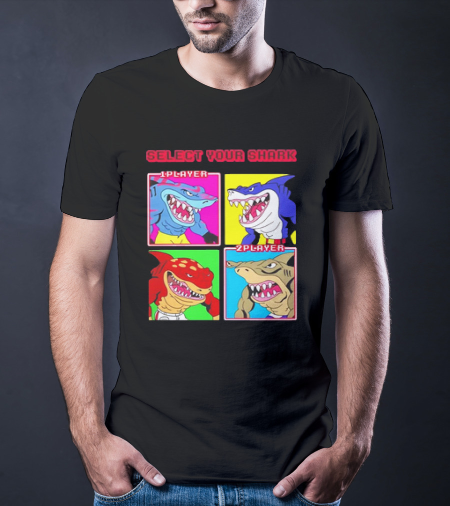 Street Sharks Select Your Shark Player Screen T-Shirt
