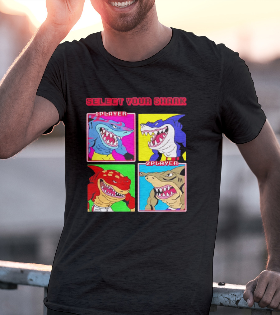 Street Sharks Select Your Shark Player Screen T-Shirt