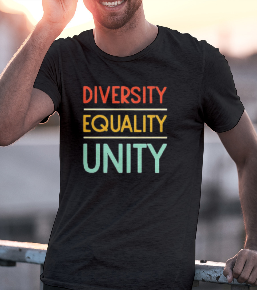 Diversity Equality Unity Bold Multicolor T-Shirt