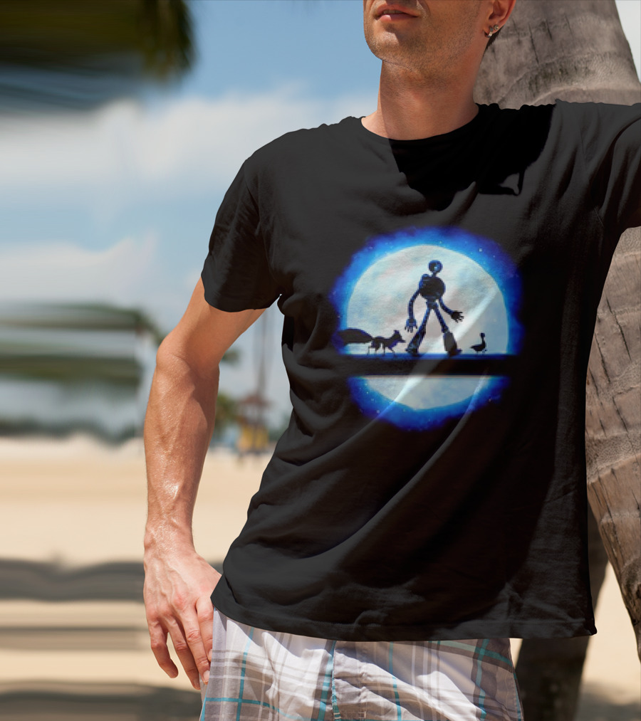 Hakuna Robot Journey With Fox And Goose To The Moon T-Shirt