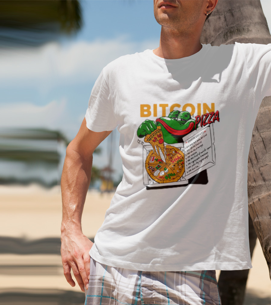 Bitcoin Pizza Frog Meme T-Shirt