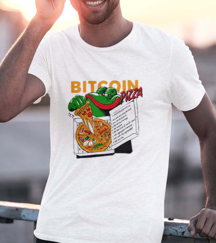 Bitcoin Pizza Frog Meme T-Shirt