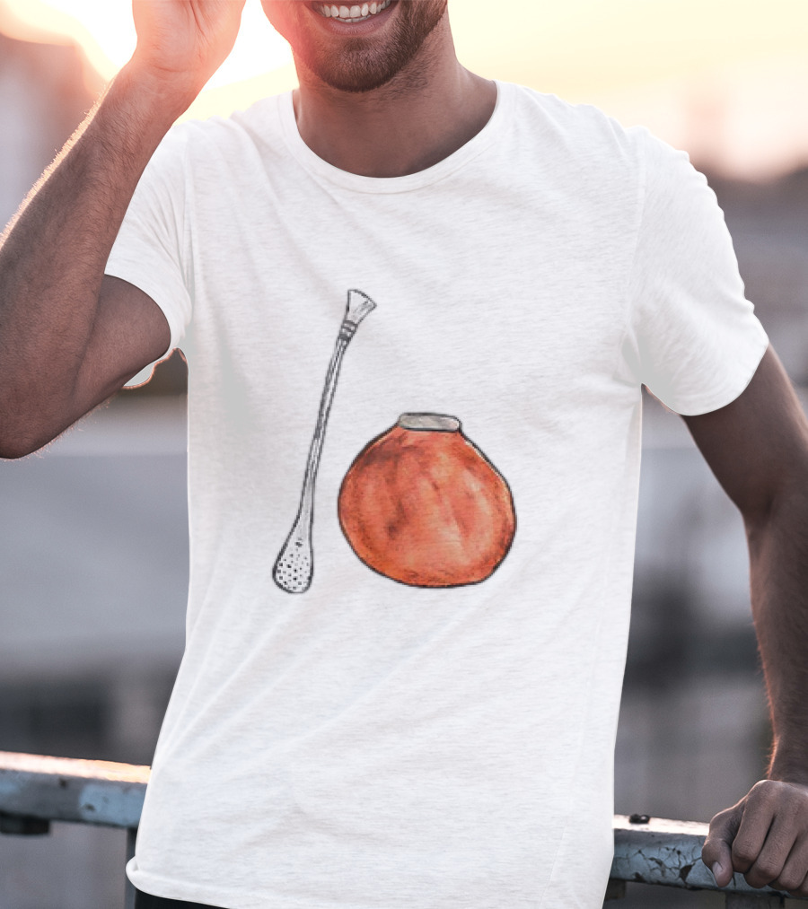 Matte And Bombilla Classic Gourd And Straw T-Shirt