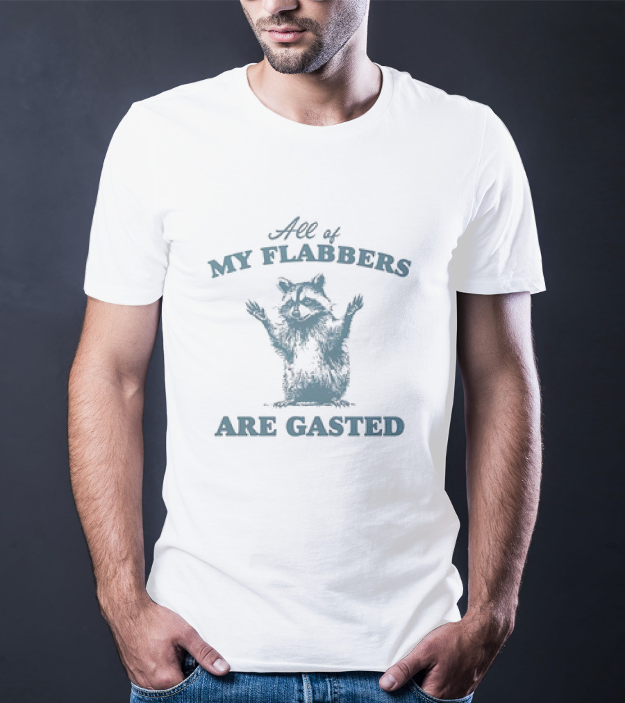 All Of My Flabbers Are Gasted Raccoon T-Shirt