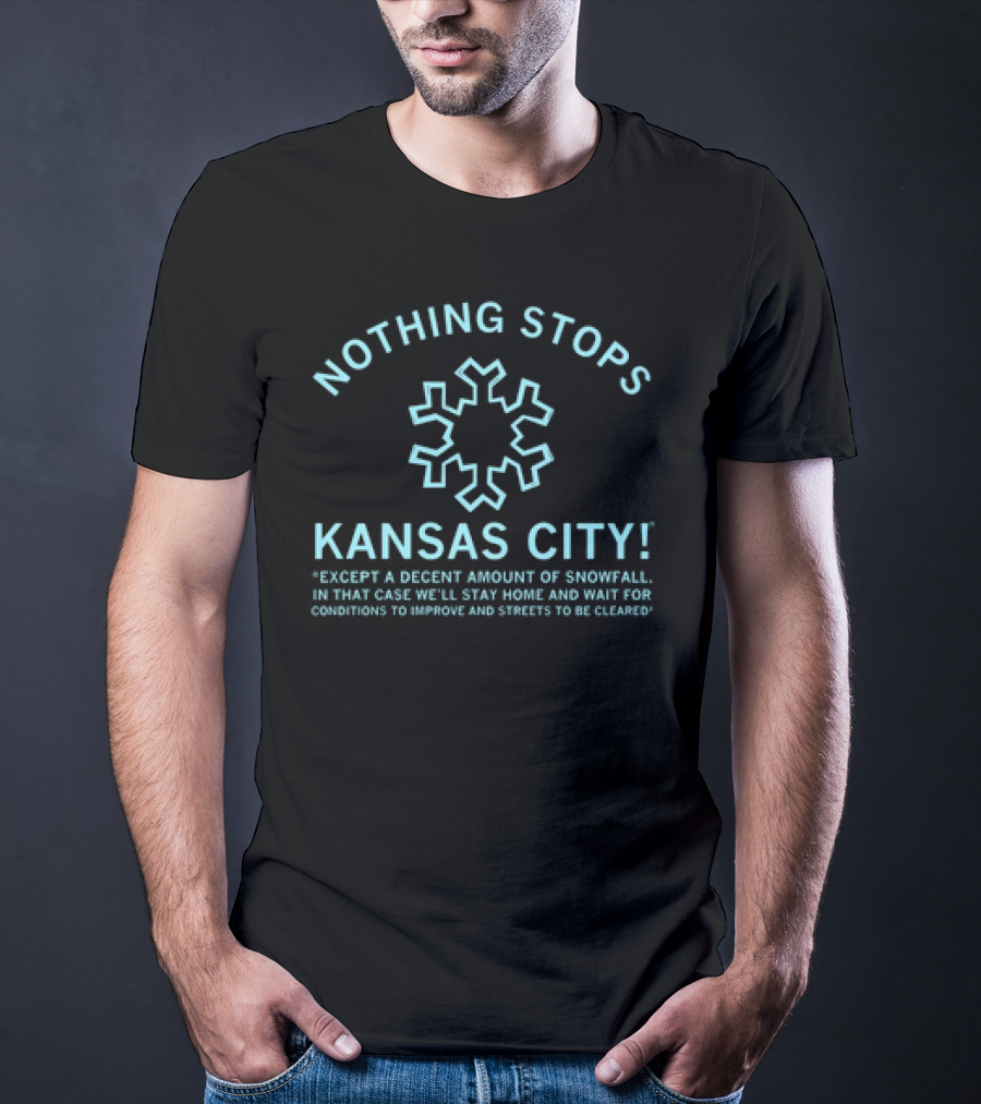 Nothing Stops Kansas City Except A Decent Amount Of Snowfall T-Shirt